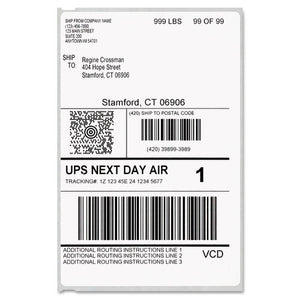 Direct Thermal Fanfold Shipping Labels (500 Z-Fold Labels) - 4" x 6" / 100mm x 150mm